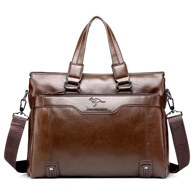 Business Men's Messenger Laptop Bag – Large Capacity Waterproof Shoulder Bag for Travel & Office
